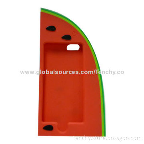 Silicone Case for iPhone, Watermelon Design, Customized Colors and Logos are Welcome